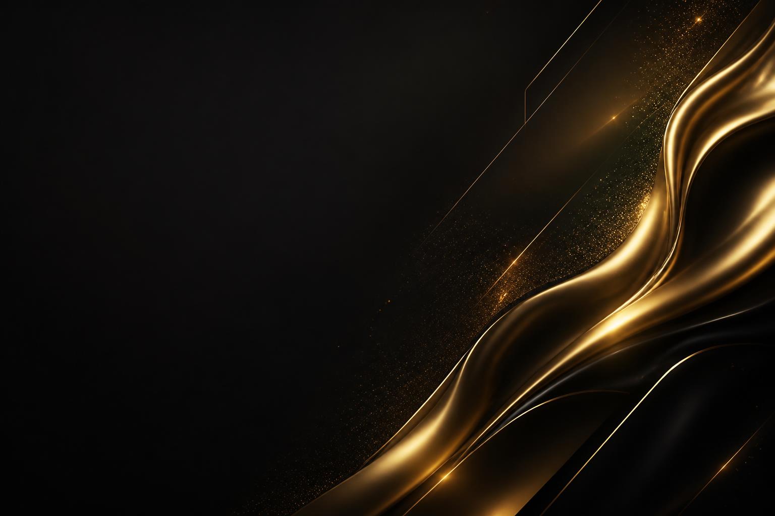 Abstract gold and black backdrop